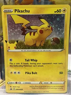 Pikachu SWSH039 Pokemon Black Star Promo Holo 25th Anniversary NM - Image 3