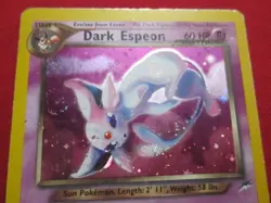 Pokemon Dark Espeon 4/105 Neo Destiny Holo Swirl MP-HP - Image 2