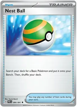 NEST BALL 084/091 UNCOMMON Paldean Fates Pokemon - Image 1