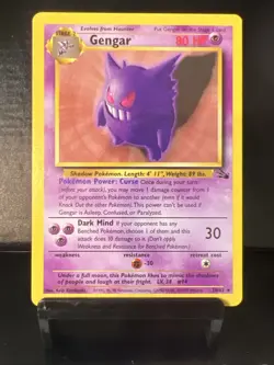 Pokemon TCG Gengar 20/62 Fossil Unlimited Rare-WOTC - Image 1