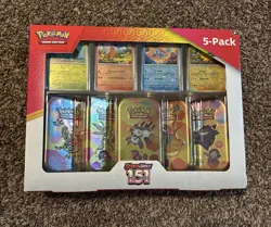 Pokemon Scarlet & Violet 151 Mini Tin 5-Pack Sealed Costco Bundle Box - Image 1