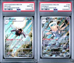 Pokemon TCG MEG EN Ninjask #137/132 Shedinja #144/132 PSA 10 SEQUENTIAL CERT - Image 1