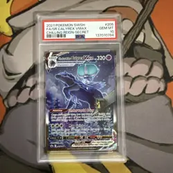 PSA 10 GEM MINT Pokemon Shadow Rider Calyrex VMAX Chilling Reign Secret 205 - Image 1