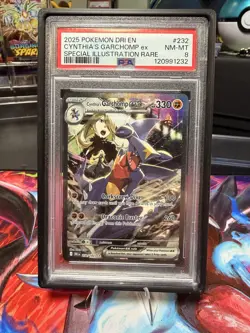 Pokemon TCG Cynthia's Garchomp EX Destined Rivals 232/182 PSA 8 - Image 1