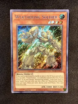 Yu-Gi-Oh! WEATHERING SOLDIER (BLAR-EN005) SECRET Rare 1st Edition Pack Fresh - Image 3