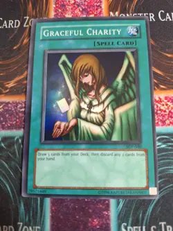 Yu-Gi-Oh! TCG Graceful Charity SDP-040 Super Rare Unlimited Near Mint b2/ - Image 1