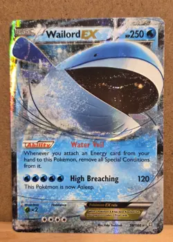 Wailord EX XY Primal Clash 38/160 Ultra Rare Full Art NM - ungraded Pokemon Card - Image 1