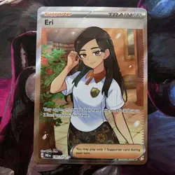 Pokemon TCG Prismatic Evolutions Eri Full Art Trainer Ultra Rare Card 136/131 - Image 1