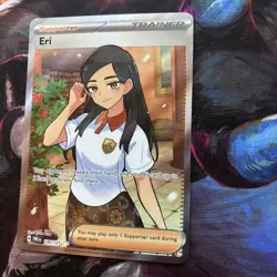 Pokemon TCG Prismatic Evolutions Eri Full Art Trainer Ultra Rare Card 136/131 - Image 2