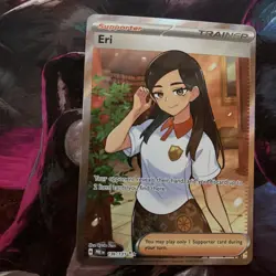 Pokemon TCG Prismatic Evolutions Eri Full Art Trainer Ultra Rare Card 136/131 - Image 3