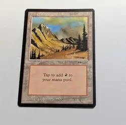 MTG MAGIC THE GATHERING ARABIAN NIGHTS MOUNTAIN LAND - Image 1