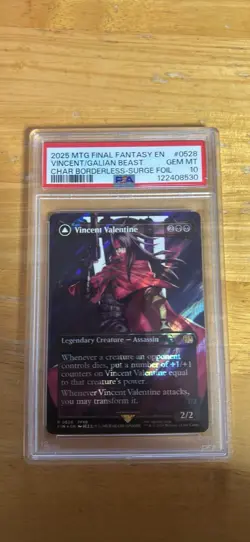2025 MTG EN - Vincent Valentine (Borderless Surge Foil) 0528 - FFVII - PSA 10 - Image 1