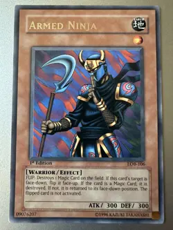 Armed Ninja LOB-106 The Legend of Blue Eyes White Dragon-1st Edition RARE LP - Image 1