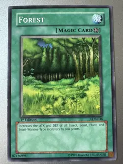 Yugioh! LP Forest - LOB-046 - Common - 1st Edition Lightly Played, English - Image 1