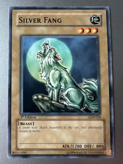 Silver Fang LOB-010 The Legend of Blue Eyes White Dragon 1st Edition LP - Image 1