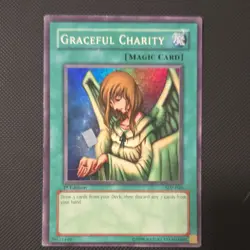 Yu-Gi-Oh! Graceful Charity SDP-040 Starter Deck Pegasus Super Rare Spell 1st Ed - Image 1