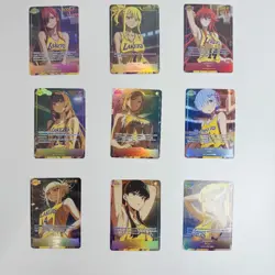 9×One Piece Dragon Ball Doujin Cards 3 ACG Waifu Cos LakersCustom Anime Holo - Image 1