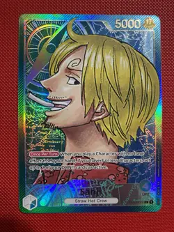 DENT One Piece Card Game TCG Sanji OP02-026 Alt Art Leader Paramount War - Image 2