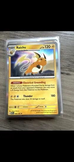 Pokemon Scarlet and Violet - 151 Single Cards Raichu 026/165 Standard Holo - Image 1