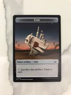 Clue Token 0016 MTG Magic the Gathering Card NM Near Mint Thunder Junction OTJ - Image 1