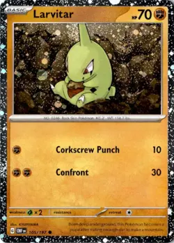 Larvitar - (Cosmos Holo) Common Miscellaneous Cards & Products 105/197 NM - Image 1