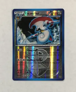 Pokemon ESCAVALIER Card 61/101 Reverse Holo Rare LP Plasma Blast Light Play TCG - Image 1