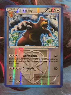 Ursaring Team Plasma 76/101 B&W Plasma Blast Reverse Holo Uncommon Pokemon Card - Image 1