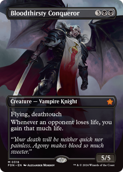 Bloodthirsty Conqueror (Borderless) [Foundations] Magic MTG - Image 1
