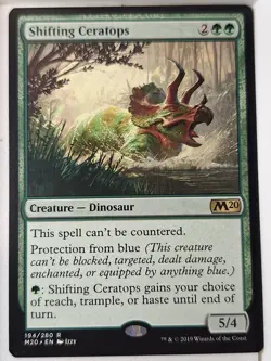 Shifting Ceratops - Magic 2020 Core Set M20 - Magic the Gathering MTG Nice! - Image 1