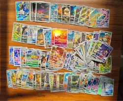 Pokemon Chinese Card 100 pcs AR & CHR Full Art Holo Card Bulk Pack Lot Wholesale - Image 1