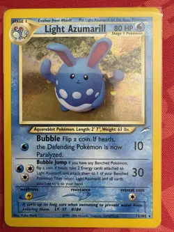 Light Azumarill - Holo - 13/105 Neo Destiny - Pokemon TCG - 2002 - Image 1