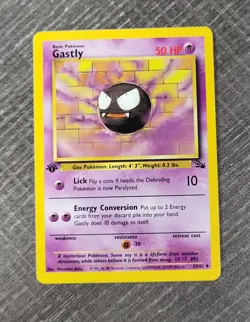Gastly 1st Edition Fossil 33/62Vintage Pokemon Card LP Condition - Image 1