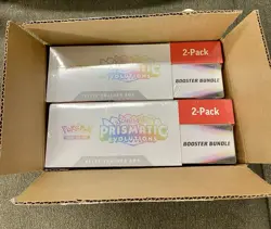 2x Pokemon Prismatic Evolutions 2 ETBs + 2 Booster Bundles TCG Sealed Costco NEW - Image 3