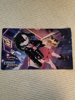 MORPEKO PLAYMAT MARNIE CROWN ZENITH POKEMON NEW RUBBER 23" X 13" TCG Official V - Image 1