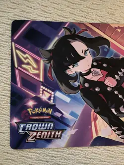 MORPEKO PLAYMAT MARNIE CROWN ZENITH POKEMON NEW RUBBER 23" X 13" TCG Official V - Image 2