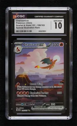 Charizard ex Special Illustration Rare Pokemon Scarlet & Violet 151 MEW CGC 10 - Image 1