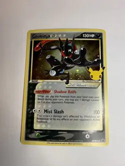 Pokemon TCG Greninja Gold Star SWSH144 Celebrations Black Star Promo Holo Swirl - Image 3