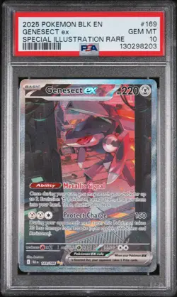 Genesect EX 2025 Pokemon BLK EN-Black Bolt #169 Special Illustration Rare PSA 10 - Image 1