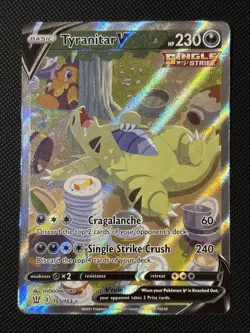 2021 Pokemon SWSH Battle Styles 155/163 Tyranitar V - Image 1