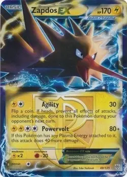 Pokemon TCG - Zapdos EX - 48/135 - Ultra Rare - B&W: Plasma Storm [Light Play] - Image 1