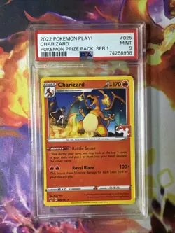 Pokemon Prize Pack Series 1 Charizard #025 PSA 9 MINT - Image 1