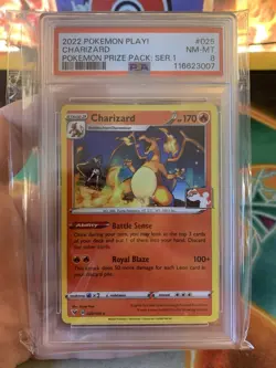 2022 Play! Pokemon Prize Pack Series 1 Charizard 25 - PSA 8 NM-MT - Image 2