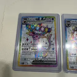 Espeon EX 175 Umbreon EX 176 Prismatic Evolutions Black Star Promo Holo Pokemon - Image 2