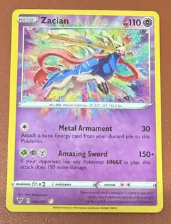 Pokemon Zacian 082/185 SWSH04: Vivid Voltage Holo Amazing rare NM/M Pack fresh - Image 1