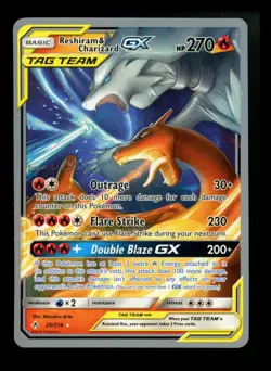 Reshiram & Charizard GX 20/214 Unbroken Bonds 2019 WORLD CHAMPIONSHIP Pokemon - Image 1