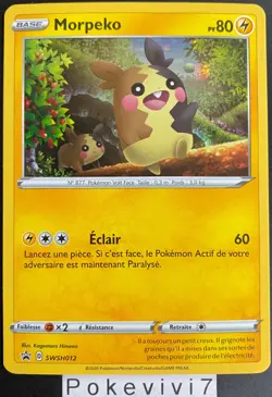 Carte Pokemon MORPEKO SWSH012 Holo PROMO Epee et Bouclier EB FR NEUF - Image 1