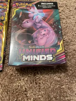 Pokemon Unified Minds Hanger Box Sealed (3 Booster Packs) Plus 5 Sample Packs - Image 5