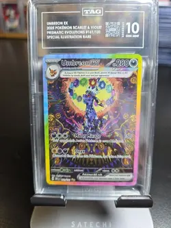 2025 Pokemon SCARLET & VIOLET UMBREON EX 161/131 SIR Prismatic TAG 10 Evolutions - Image 1