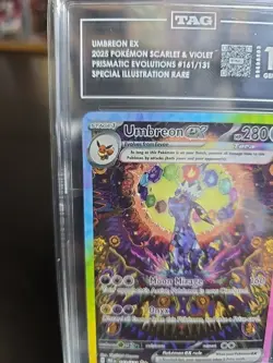 2025 Pokemon SCARLET & VIOLET UMBREON EX 161/131 SIR Prismatic TAG 10 Evolutions - Image 3