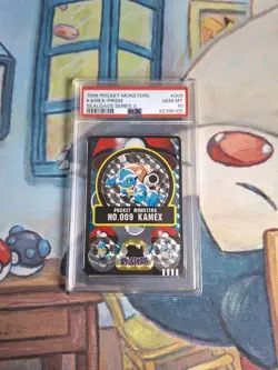 Pokemon Japanese Blastoise (Kamex) Prism Sealdass Series 3 PSA 10 - Image 1